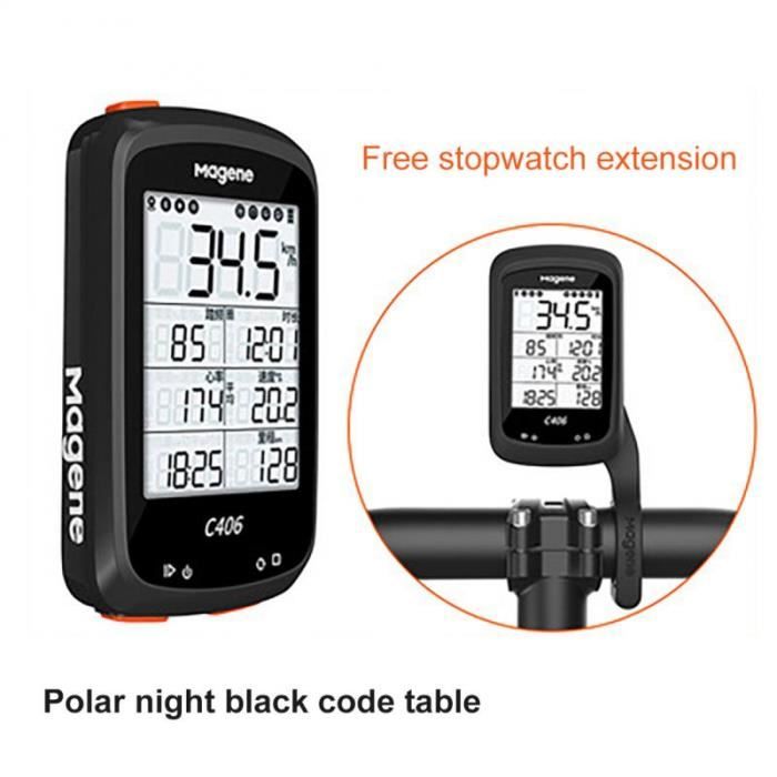 Compteur vélo,Magene C406 tableau des codes GPS pour vélo,2.5 pouces,fréquence cardiaque,pente