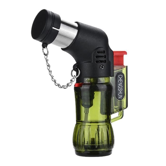 Briquet Au Butane Rechargeable Avec Sécurité - Flamme Réglable Et Coupe-vent - Pour Cuisine, Barbecue, Extérieur