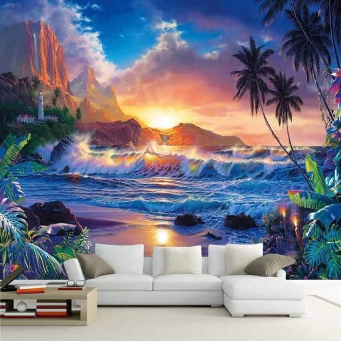 Papier Peint Mural Plages d’Été Sérénité et Couleurs Vibrantes
