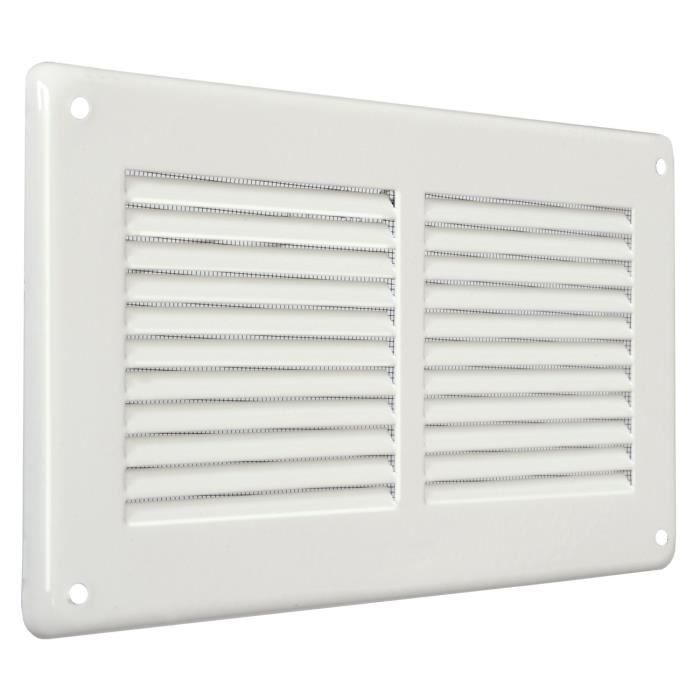 Grille de ventilation - Bianca - GL20RB - Aluminium laqué blanc - 240 x 140 mm - Superposer - Bianca