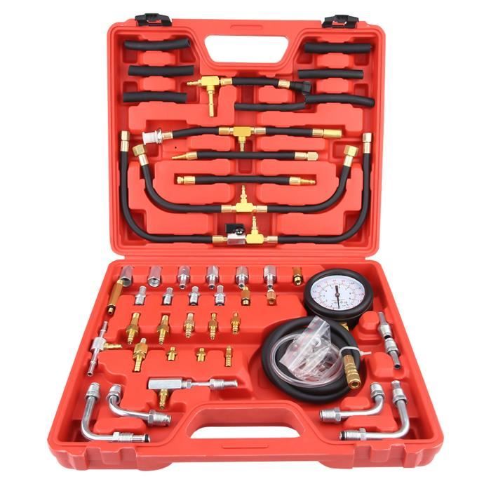 Testeur Pression Carburant KATSU 0-100 PSI - Kit Diagnostic Pompe Injection Essence/Diesel