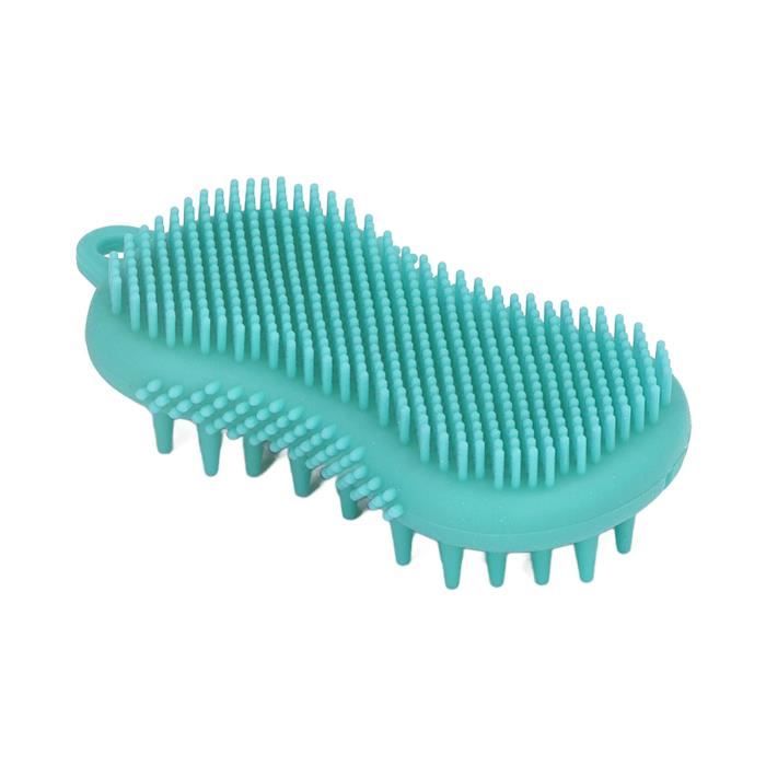 Brosse De Bain Bébé En Silicone - Nettoyage Doux Du Cuir Chevelu - Ventouse Incluse - 6x4,8 Cm