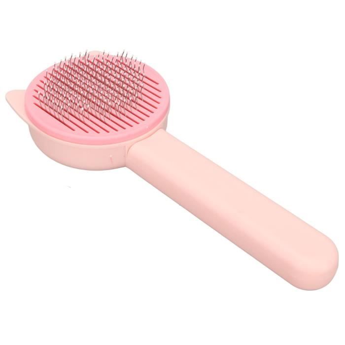 Meilleurs prix pour ESTINK Brosse à cheveux pour chien Brosse pour animaux de compagnie épingles en acier inoxydable One Touch nettoyage brosses de