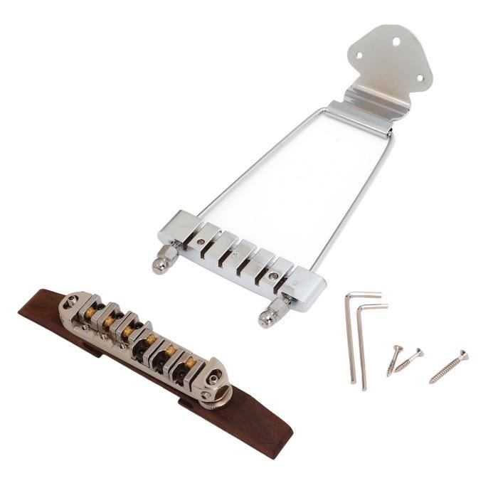 Vocdikficy Chevalet De Mandoline Avec Vis – Cordier Métal Argenté Pour 8 Cordes – Pièce Détachée Pour Guitare Mandoline – Amélioration Son, Volume Et Sustain