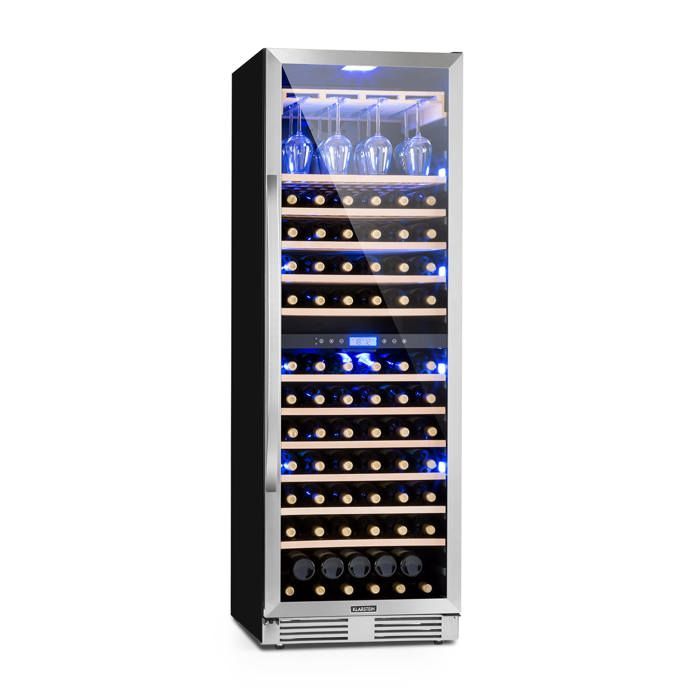 Réfrigérateur à Vin 20 Bouteilles 53L 5-18℃ Compreseur Porte En Verre Anti-uv Avec LED Écran Tactile - Cave à Vin