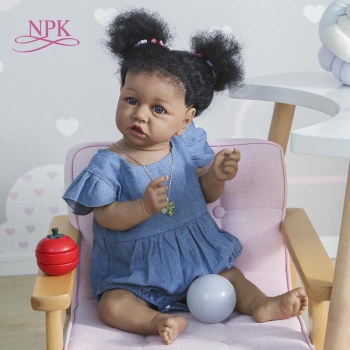 22peu Lylah Reborn Bébé Poupée Fille Bébé Afro-Américain