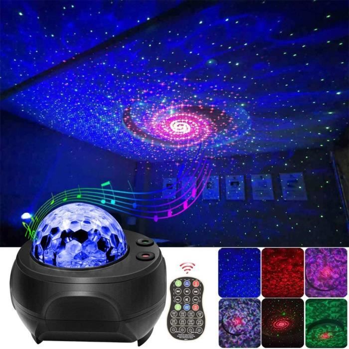 USB Projecteur Lumières Bluetooth Ciel étoilé Lampe Veilleuse LED Décoration Chambre Enfant Noir