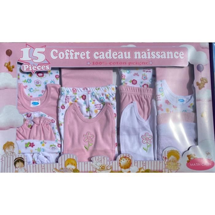 Cadeau Bebe Naissance 15 Pieces Ensemble Naissance 0 3 Mois Garcons Ou Filles Nouveaux Nes Ou Cadeau Pour La Fete Prenatale Rose Cdiscount Puericulture Eveil Bebe