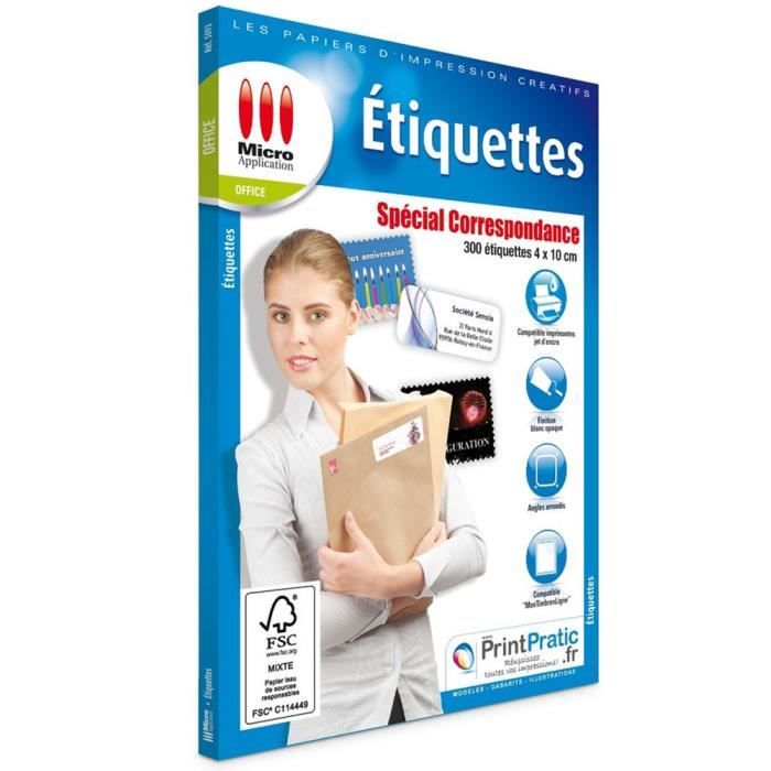 300 étiquettes 70 X 297 Mm = 100 Feuilles De 3 Étiquette
