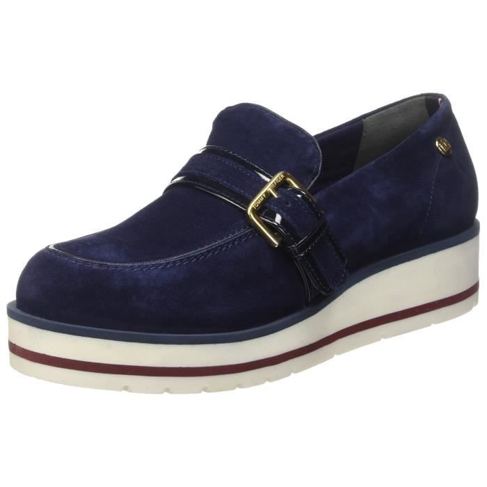 Tommy Hilfiger D1285ani 7c1, Chaussures Bateau Femme X9ATN Bleu - Cdiscount