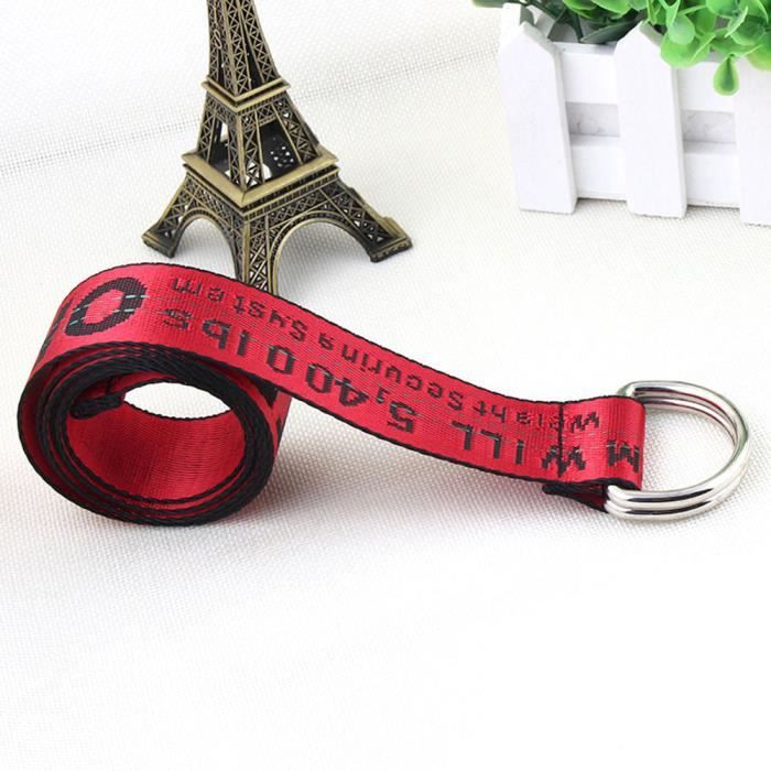 ceinture off white rouge