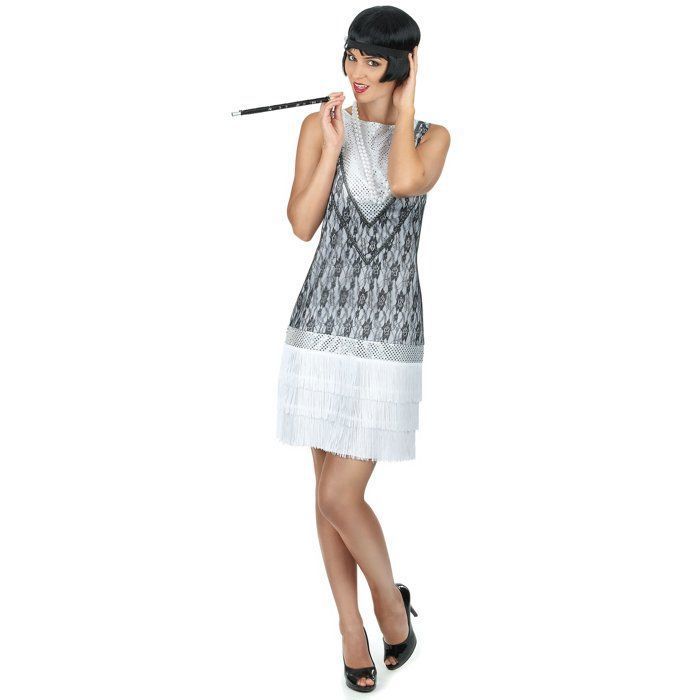 Déguisement Déguisement charleston blanche femme Cdiscount