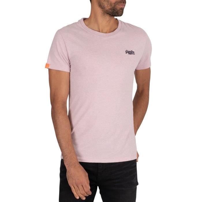 T shirt rose pale homme Clearance