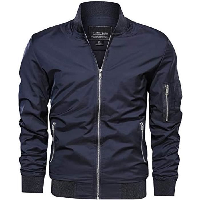 Blouson Bomber ZRYAZQ Homme - Mi-Saison Léger Et Coup-Vent | Style Aviateur Décontracté