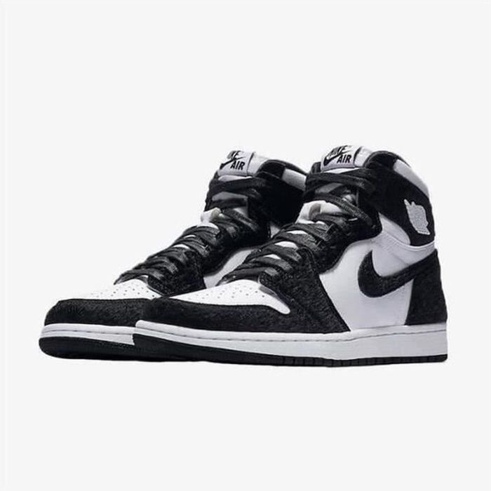 Baskets Airs Jordan 1 Mid SE Chaussures de basket AJ 1 Pas Cher pour Homme  Femme Noir Noir - Cdiscount Prêt-à-Porter