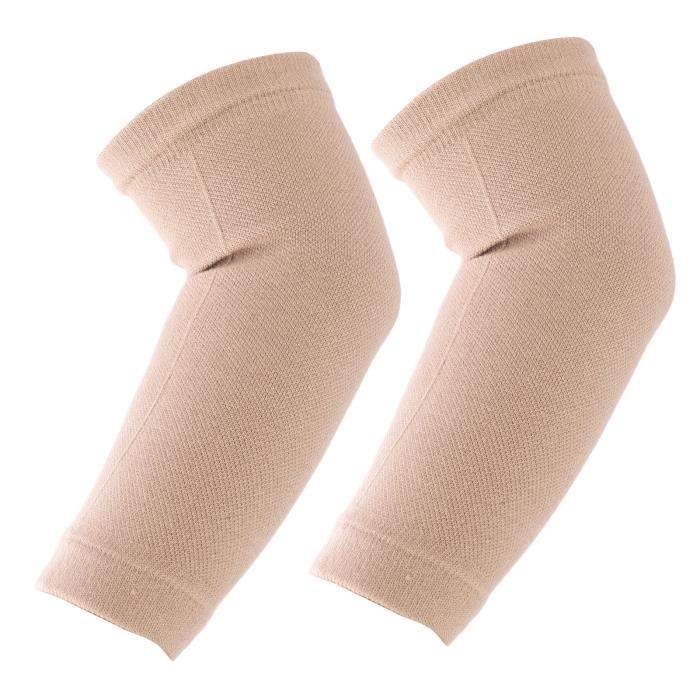 1 paires de manchons de bras de compression bande de compression  anti-cernes élastique pour hommes femmes (M) Beige - Cdiscount Sport