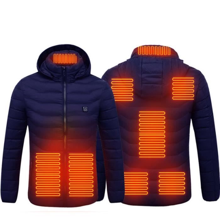 Capuche Doudoune Electrique Doudoune Déperlante à Capuche Amovible