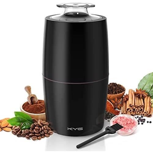Moulin à Café électrique 300W - Lames Inox - Multifonction Pour Grains, épices, Noix - Facile à Nettoyer - 7