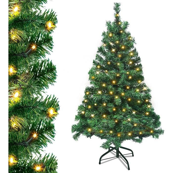 PQETBV Petit Arbre De Noël Avec éclairage LED, 60 Cm Mini Arbre De Noël Artificiel, Un