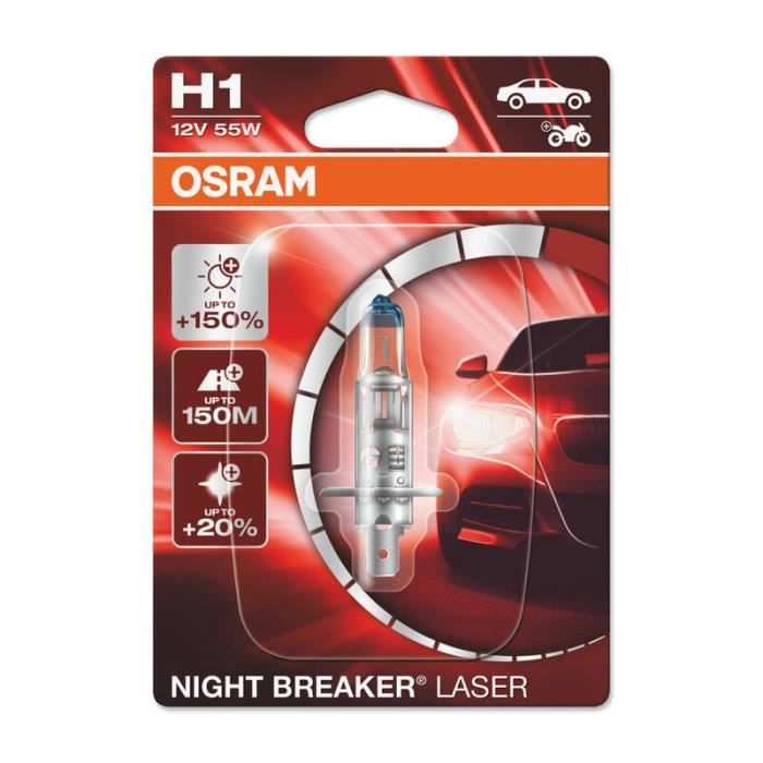 OSRAM - Ampoule Night Breaker Laser H1 12V/55W - X1 - 64150NL-01Babc100010964300000
