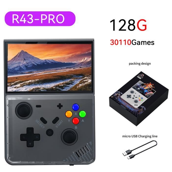 Console de jeu portable R43 PRO 4.3 pouces plateforme