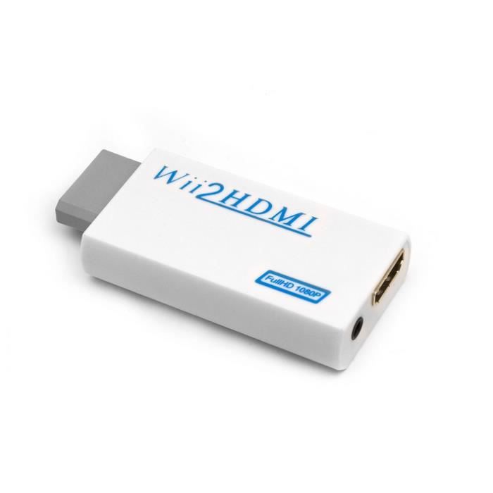 QUMOX Convertisseur HDMI pour console Wii 720p 1080p HD HDTV adaptateur