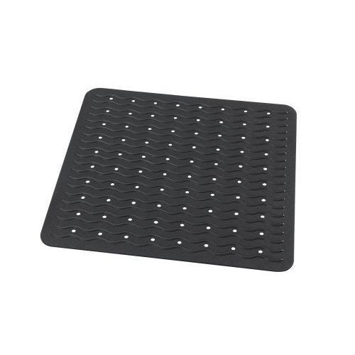 DECARETA Tapis De Douche Antidérapant Galets Noir 88x40 Cm - Ventouses Puissantes, Drainage Optimal, Anti-Moisissure Pour Baignoire & Salle De Bain
