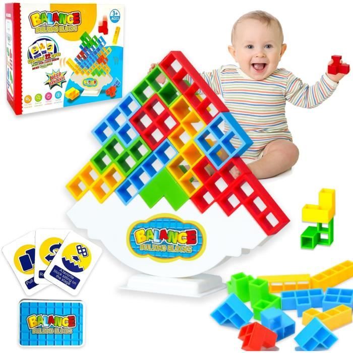 Tetris Puzzle 3D en Bois, Blocs De Construction en Bois ColoréS, Russe en Forme Bloc, Jeux Montessori, Jeux Educatif Cadeau pour GarçOns Et Filles (Coloré