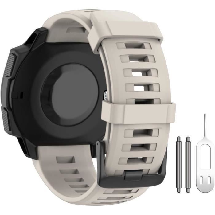 Bracelet en silicone rose clair pour montre Garmin Vivoactive 4S 18mm