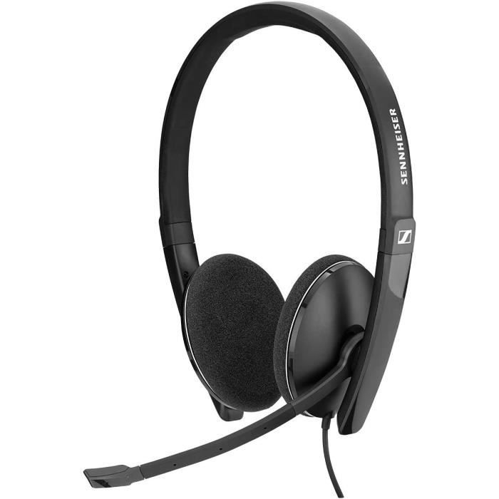 Sennheiser PC 8.2 CHAT, wired headset for casual gaming, e-learning and music, noise cancelling microphone, call control, fol
