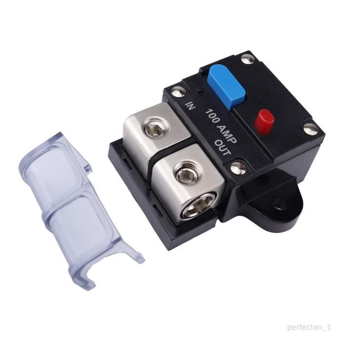 Disjoncteur Porte-Fusible Réarmable 12V/24V - 20A à 150A - Protection Surtension Pour Voiture, Bateau, Audio