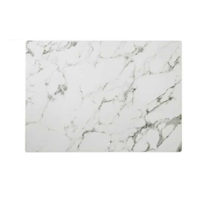 Lot De 6 Sets De Table En Simili Cuir Marbré Blanc Gris Pour Table De