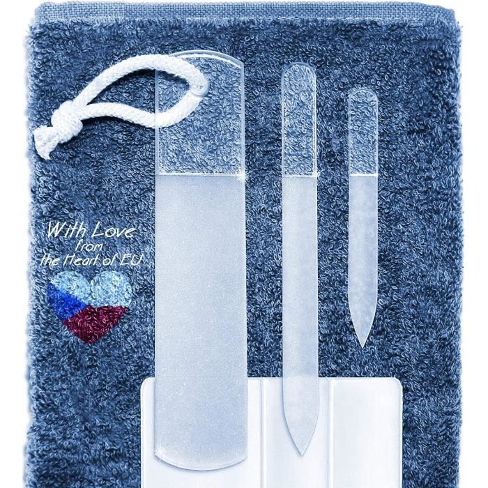 2 Limes à Ongles En Verre Pour Bébé - Double Face, 9 Cm - Douces Et Précises Pour Ongles Fragiles - DULZEN