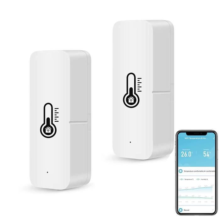 Capteurs Hygromètre Thermomètre Zigbee – Lot De 4, Précision ±1°C Et ±5% HR – Domotique, Alertes Intelligentes, Compatible Maison Connectée