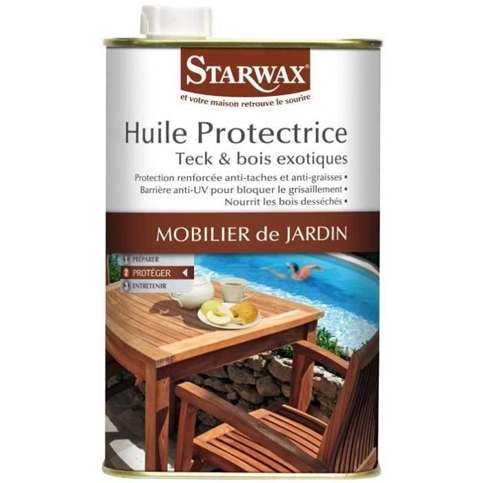 Huile protectrice mobilier de jardin - teck et bois exotique - 1 L