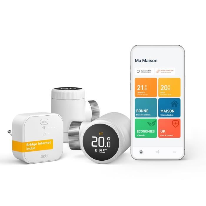Thermostat - TADO - Smart Radiator Thermostat X Duo - Programmable ...