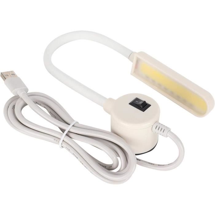 Lampe Flexible Lixada 1W LED - Base Magnétique - Pour Machine à Coudre, Bureau - Design Col De Cygne