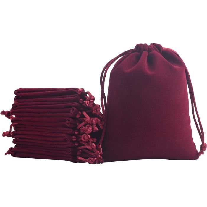 Sacs en velours avec cordons de serrage, pochette pour cartes de tarot de 12 x 17 cm | Organiseur de rangement portable pour runes de tarot, dés