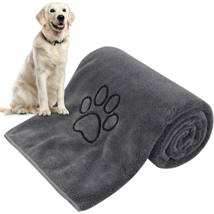 Serviette Pour Chien Super Absorbant,76Cm X 127Cm Grande Essuie Patte Peignoir Chien Séchage