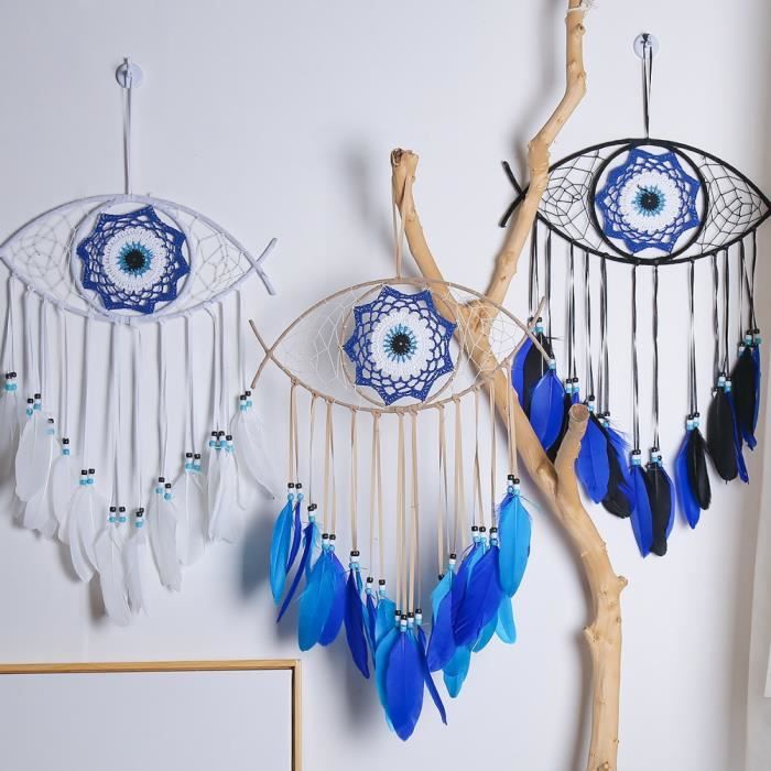 Attrape-rêves - VBESTLIFE - Décoration murale - Blanc - 14,2 x 29,5 ...