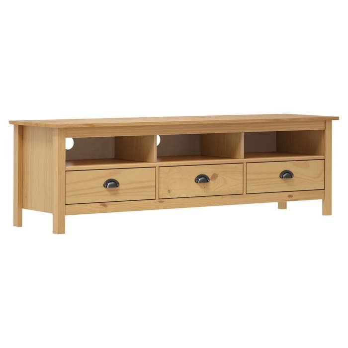 vidaXL Meuble TV Hill Range Marron miel 158x40x47cm Bois de pin solide 288927