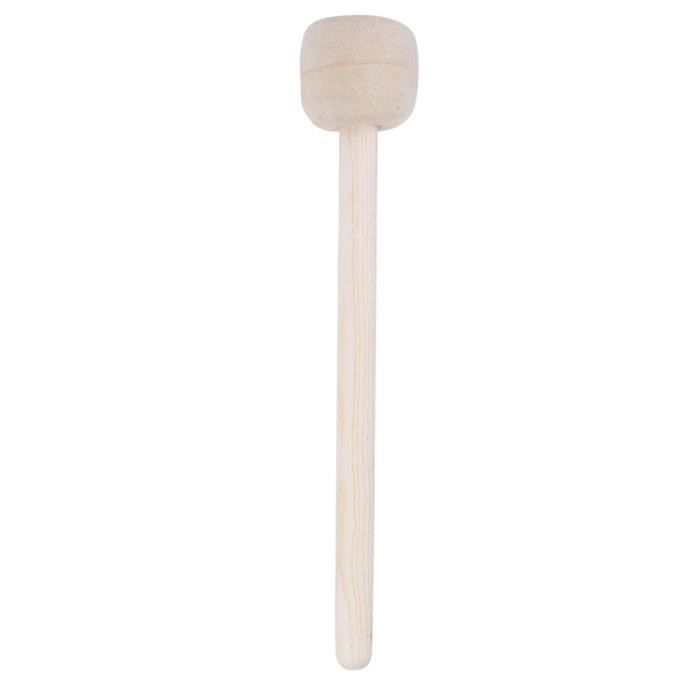 Maillet Grosse Caisse Batterie – Maillet Percussion En Feutre De Laine Et Manche Erable, Accessoire Tambour Qualité Pro