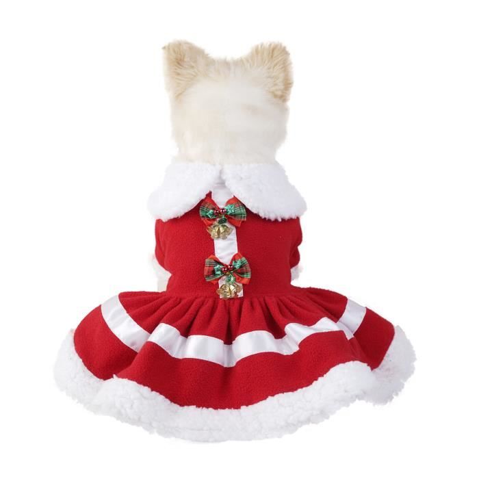 Comparer les prix de Robe de Noël pour chien VVIKIZY - Rouge - Douce et chaude - Animalerie