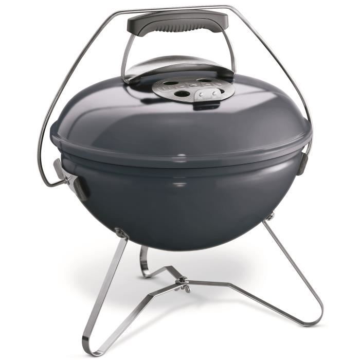 Barbecue à charbon portable Smokey Joe Premium - WEBER - Ø37 cm - Acier chromé - Bleu
