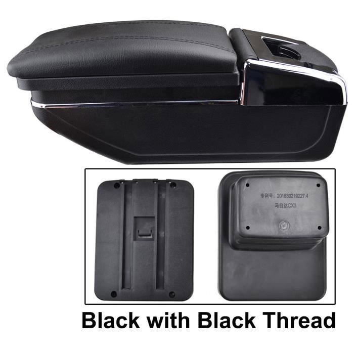 Bracciolo In Pelle Nera Per Mazda CX-3 2015-2018 - Doppio Strato Con Vanetto Portaoggetti - Foto 6