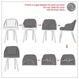 Housse de chaise en tissu polaire Super doux, amovible, lavable, avec accoudoirs, extensible, pour salle à manger [8F65361]-1