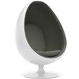 Fauteuil OEUF & EGG Blanc & Gris-1