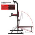 ISE Chaise Romaine Station Traction dips Multifonctions Barre de Traction dips Banc de Musculation-1