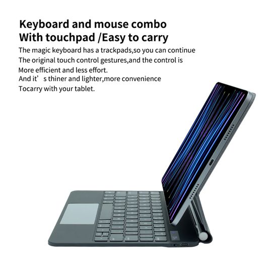 Clavier Ipad Air 11 2024, Magic Style Clavier Ipad Pro 11, Flottant Magnétique Conception Avec
