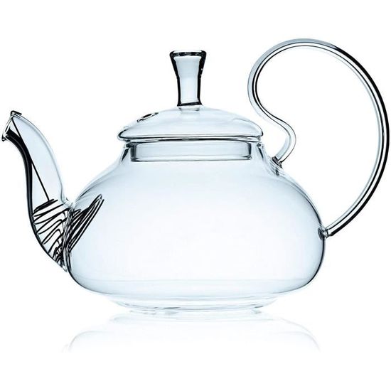 Théière En Verre 550ml YUEMING Avec Infuseur Acier Inoxydable - Verre Borosilicate Résistant à La Chaleur - Pour Thé En Vrac